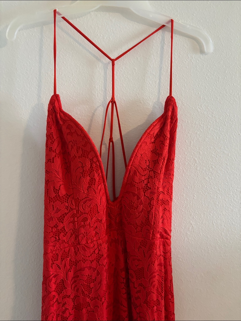 bebe Orange Lace Mini Dress - Picture 2 of 5